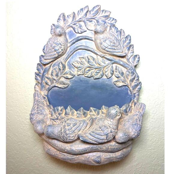 Charming Vintage Birds Wall Pocket Planter - Rustic Wall Vase Decor - Picture 1 of 6